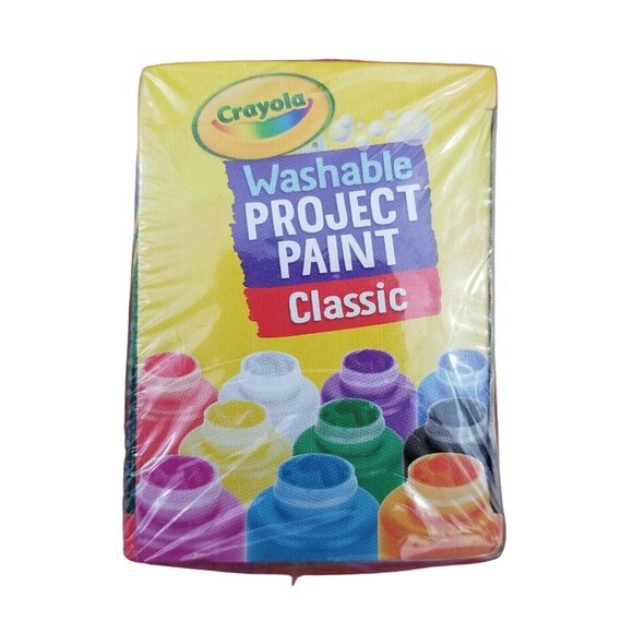 3x Crayola Washable Kids Paint Set, 10 Count, Assorted Classic Colors, 2 oz Each - Picture 4 of 9